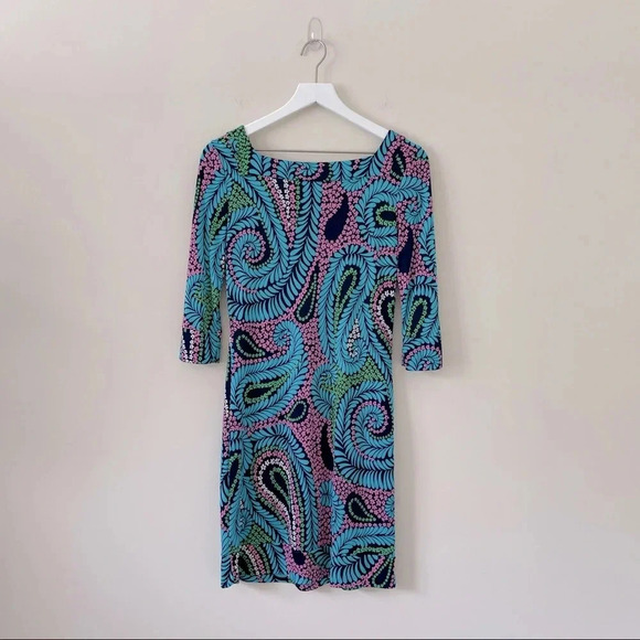 Lilly Pulitzer Silk Newport Dress in Multi Amazley quiet luxery - Picture 3 of 8